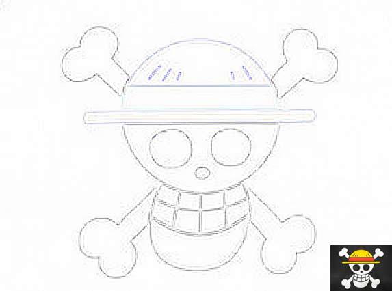 Dibujos de One Piece para colorear. One-Piece-+-calavera