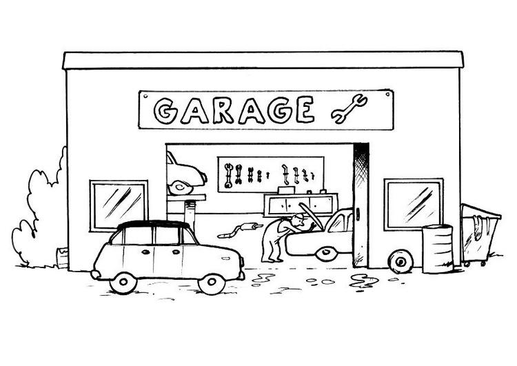 garage coloring pages - photo #9
