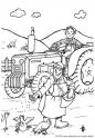 dibujo Agricultor en Tractor 01