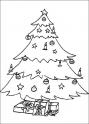 dibujo Arbol de Navidad adornado con lacitos
