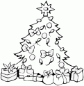 dibujo Arbol de Navidad adornado con lazos