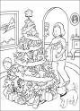 dibujo Arbol de Navidad con caramelos y regalos