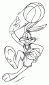 dibujo Buggs Bunny jugando a basket