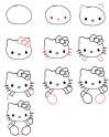dibujo Como dibujar a Hello Kitty con lacito