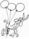 dibujo Coyote 02 con globos