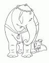 dibujo Dumbo con su mama