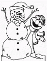 dibujo Elmo hace un mueco de nieve