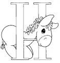 dibujo Horse letra H