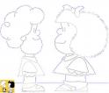 dibujo Mafalda y Lucy