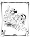 dibujo Mickey y Pluto Navidad