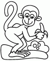 dibujo Mono con platano