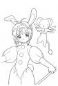 dibujo Sakura vestida de conejo