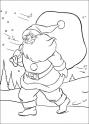 dibujo Santa Claus desafiando al frio