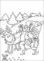 dibujo Santa Claus y su trineo