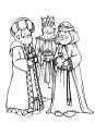 dibujo Tres Reyes Magos reunidos