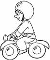 dibujo joven en motocicleta