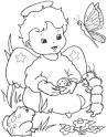 dibujo Angelito con mariposa