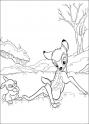 dibujo Bambi aprende a patinar