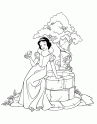 dibujo Blancanieves en el pozo