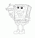 dibujo Bob Esponja pinta su habitacin