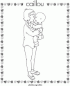 dibujo Caillou 09 y su Mama