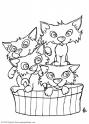 dibujo Cesta de gatos