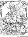 dibujo Chica Elfo en el bosque 01