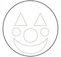 dibujo Cirulo con cara geomtrica