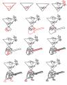 dibujo Como dibujar a Phineas y Ferb  