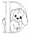 dibujo Dog el perrito Letra D 