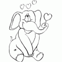 dibujo Elefante enamorado