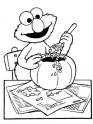 dibujo Elmo en Halloween
