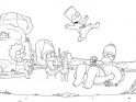 dibujo Familia Simpson 02 de Veraneo