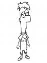 dibujo Ferb de Phineas y Ferb