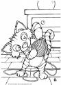 dibujo Gatito jugando