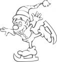 dibujo Gnomo patinando