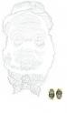 dibujo Hombre barbudo o mujer con moo y pauelo