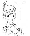 dibujo Indio letra I