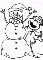 dibujo Mueco de Nieve y comegalletas