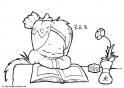 dibujo Nio estudiando