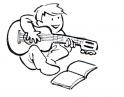 dibujo Niño tocando la guitarra 01