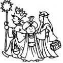 dibujo Nios de Reyes Magos