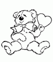 dibujo Osito enamorado