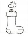dibujo Peanuts - Woodstock en Navidad 03