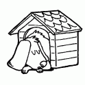 dibujo Perrito en casita 02