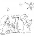 dibujo Reyes Magos Bebes