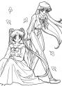 dibujo Sailor Moon sentada