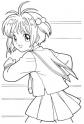 dibujo Sakura corriendo