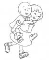 dibujo Sara y Caillou
