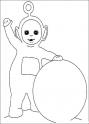 dibujo Teletubbies con Pelota